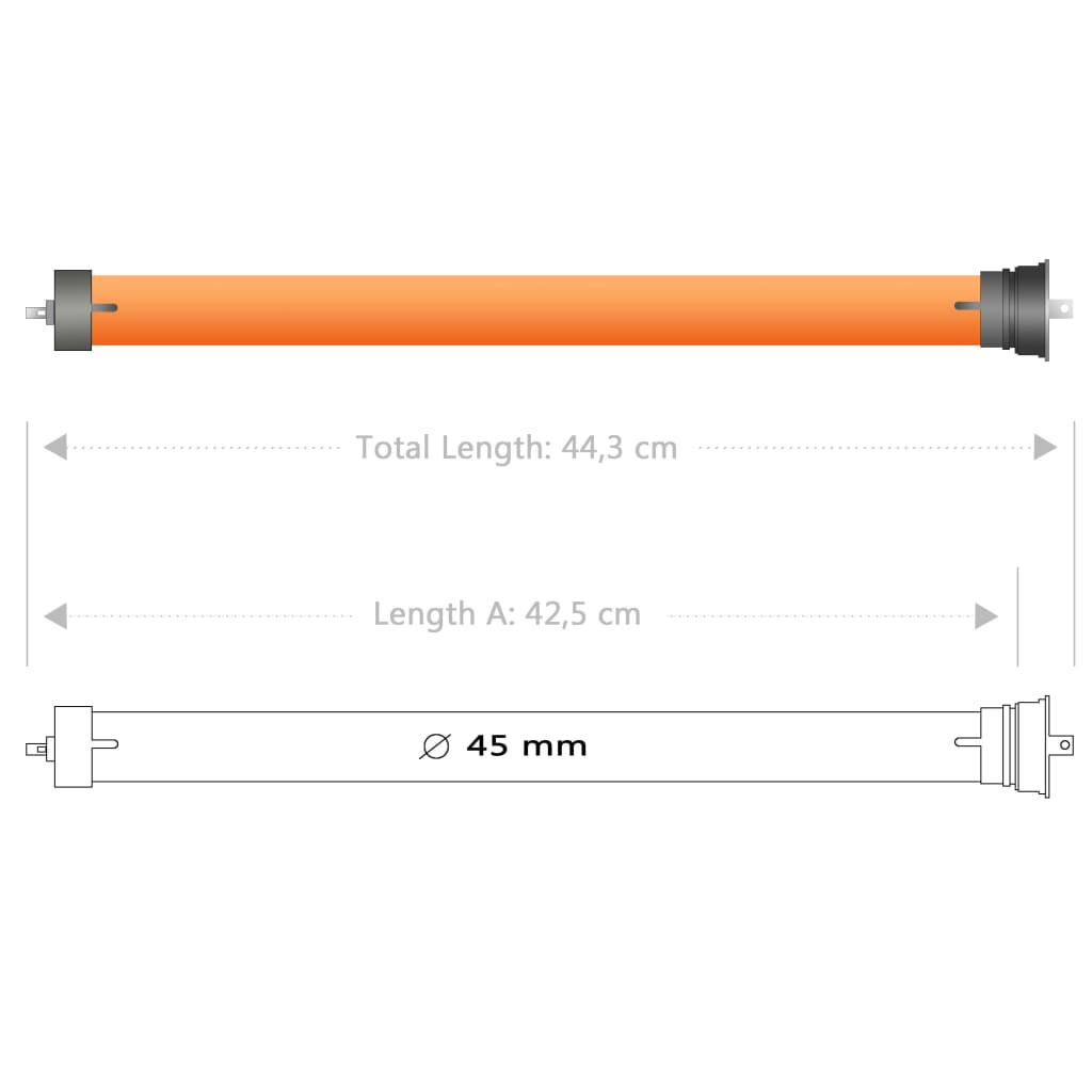 vidaXL Tubular Motors 8 pcs 20 Nm
