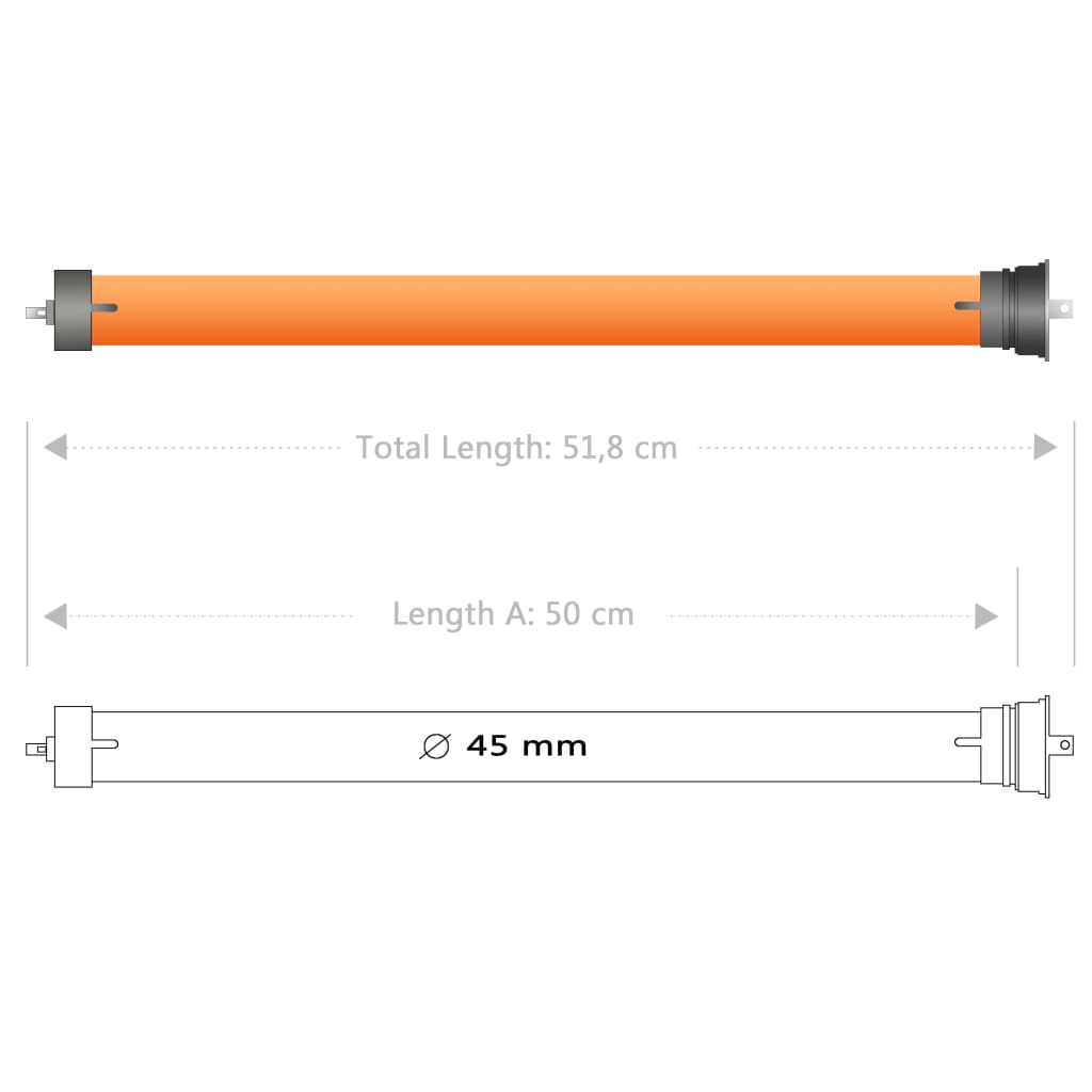 vidaXL Tubular Motors 6 pcs 30 Nm
