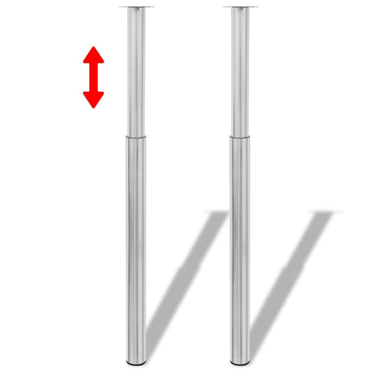 vidaXL Telescopic Table Legs 4 pcs Stainless Steel 710 mm-1100 mm