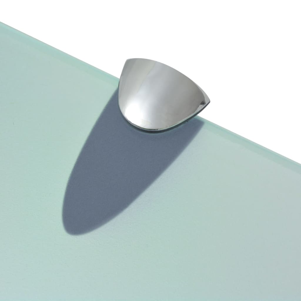 vidaXL Floating Shelf | Set of 2 | Clear | Tempered safety glass, Zinc alloy