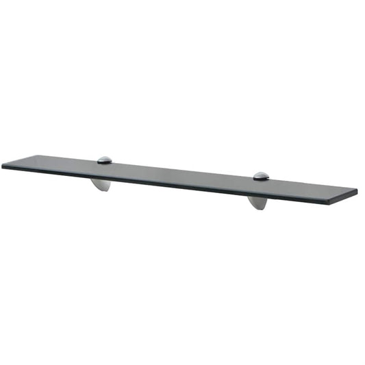 vidaXL Floating Shelf | Set of 2 | Black | Tempered safety glass, Zinc alloy
