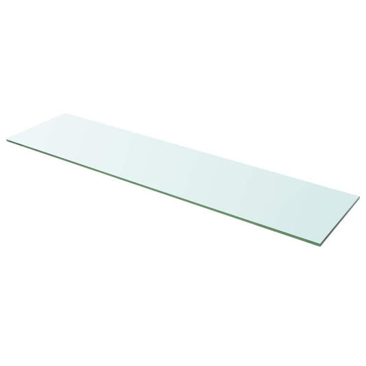 vidaXL Shelves 2 pcs Panel Glass Clear 100x25 cm