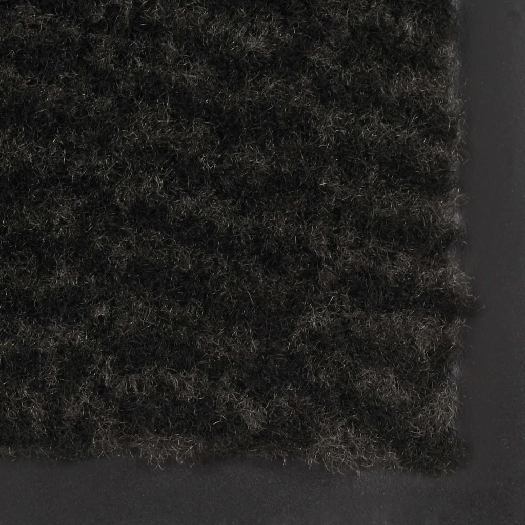 vidaXL Dust Control Mats 2 pcs Rectangular Tufted 90x150 cm Black
