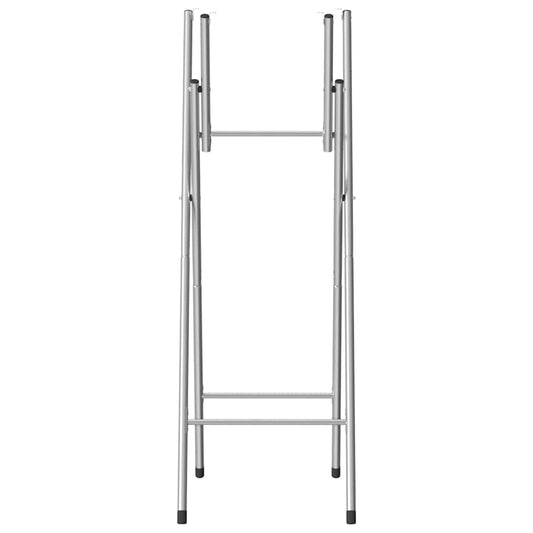 288464 vidaXL Folding Bar Table Legs Silver 45x53x108 cm Galvanised Steel