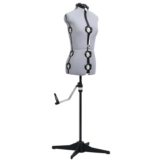 288483 vidaXL Adjustable Dress Form Female Grey S Size 33-40