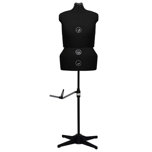 288491 vidaXL Adjustable Dress Form Female Black L Size 44-50