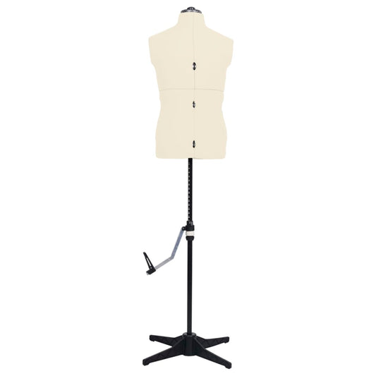 288493 vidaXL Adjustable Dress Form Male Cream Size 37-45