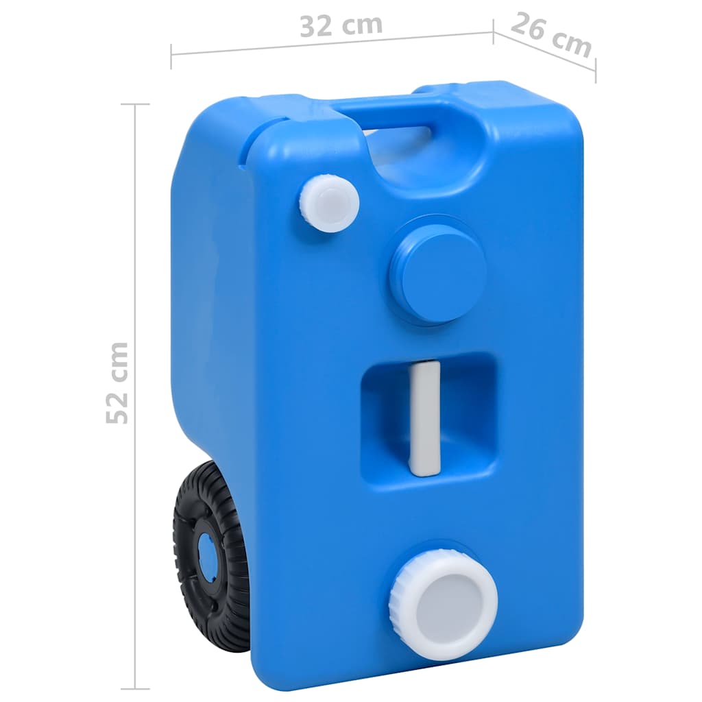 30131 vidaXL Wheeled Water Tank for Camping 25 L Blue