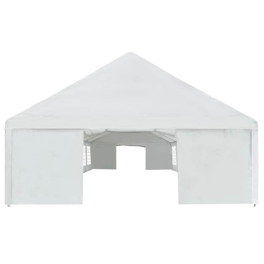 vidaXL Party Tent | White | Polyethylene, Powder-Coated Steel | Large