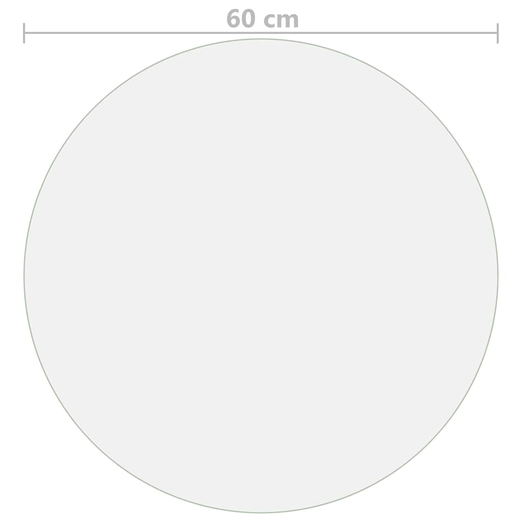 vidaXL Table Protector Transparent Ø 60 cm 1.6 mm PVC