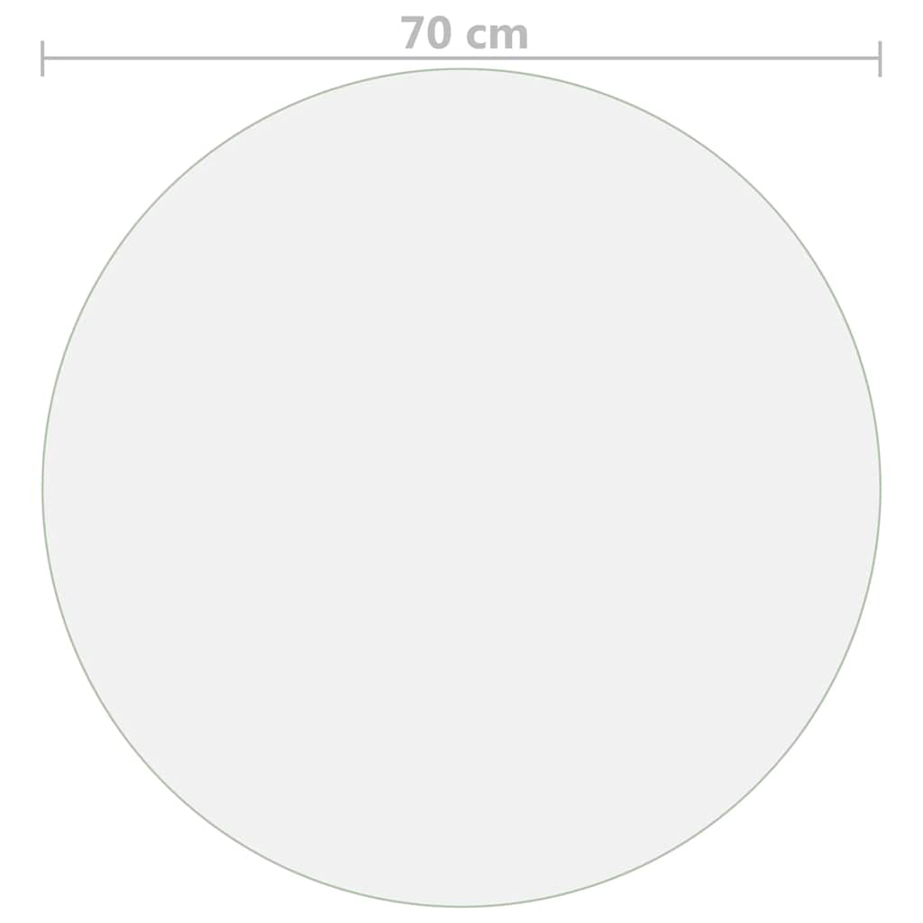 vidaXL Table Protector Transparent Ø 70 cm 1.6 mm PVC