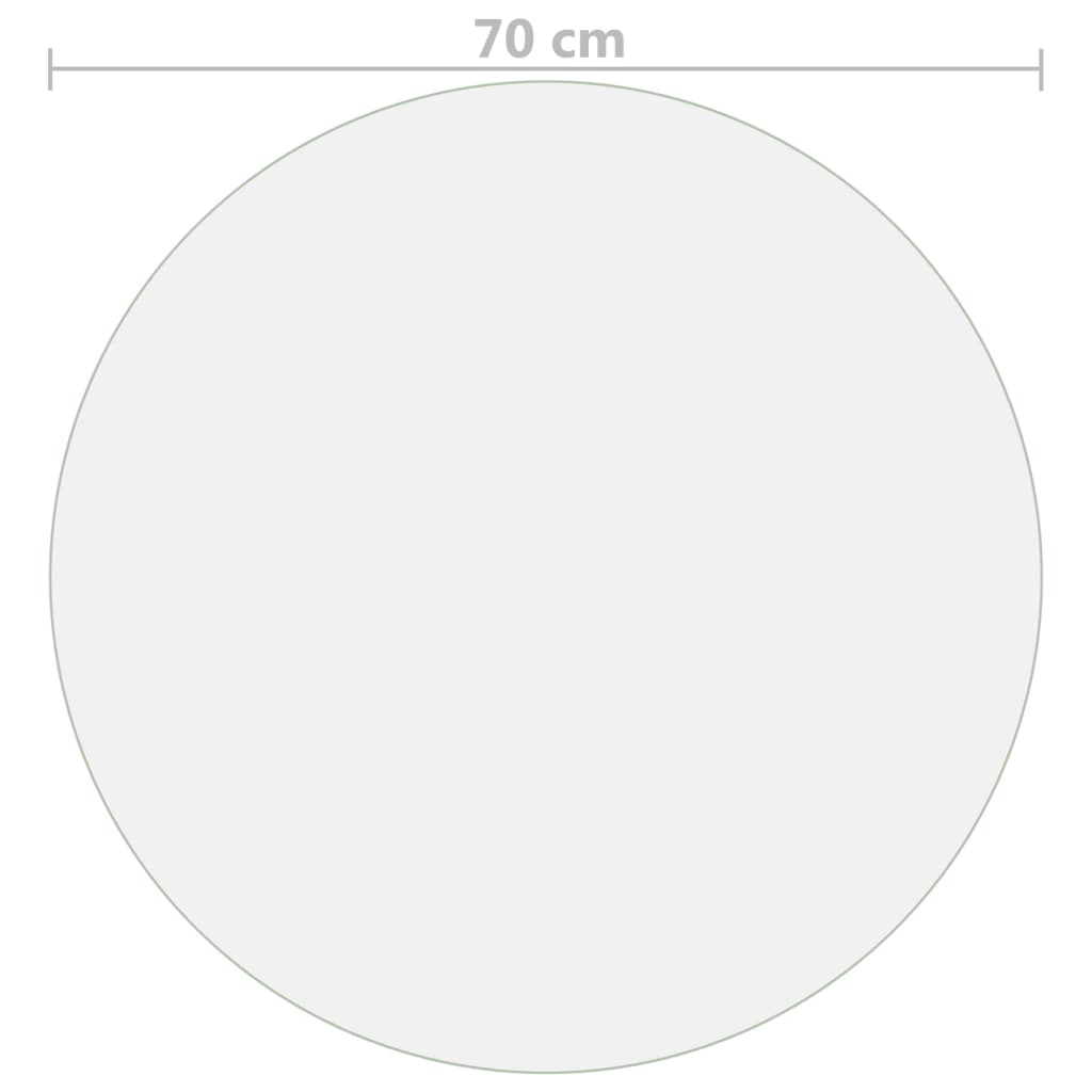 vidaXL Table Protector Matt Ø 70 cm 1.6 mm PVC