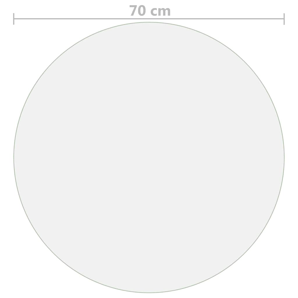 vidaXL Table Protector Matt Ø 70 cm 1.6 mm PVC