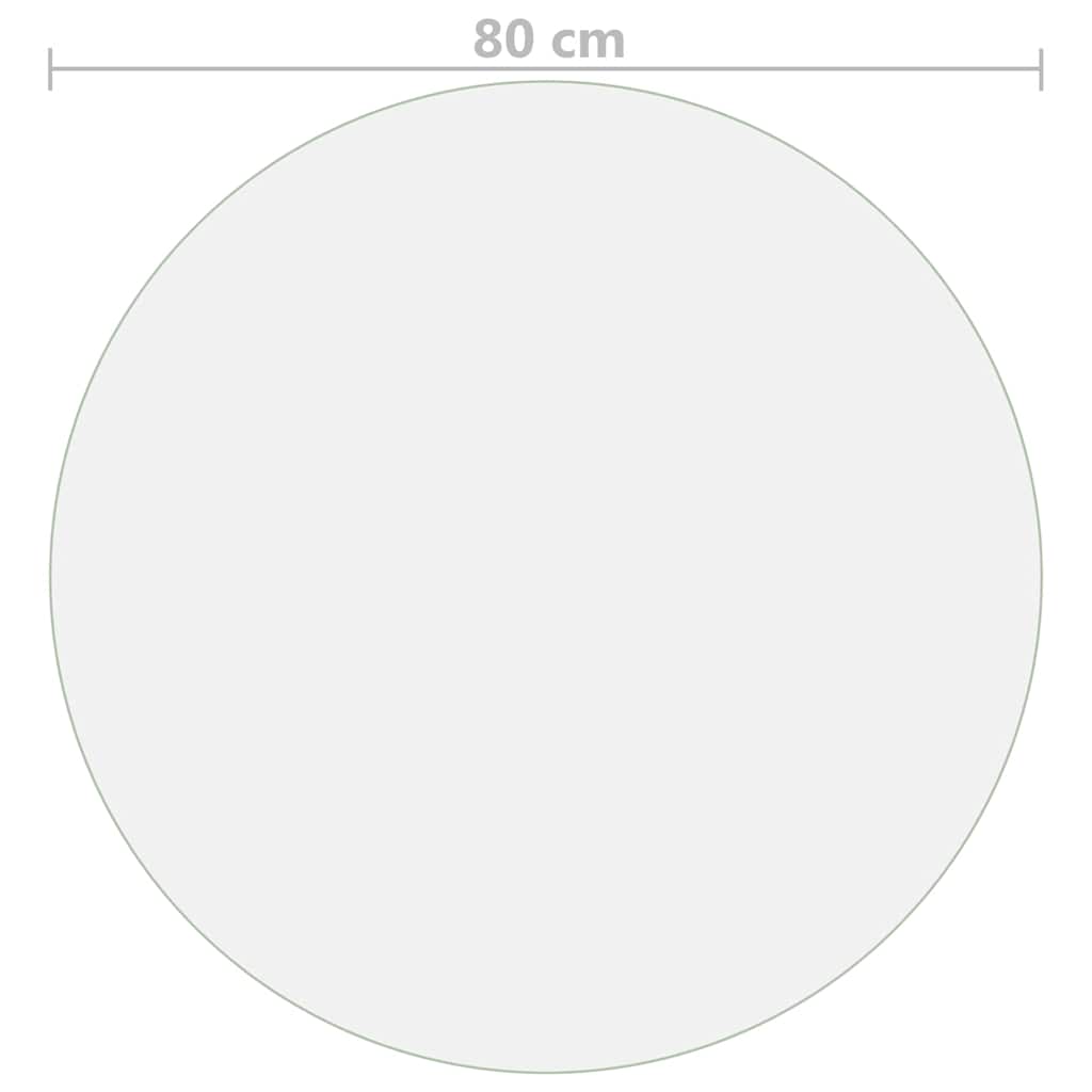 vidaXL Table Protector Matt Ø 80 cm 1.6 mm PVC
