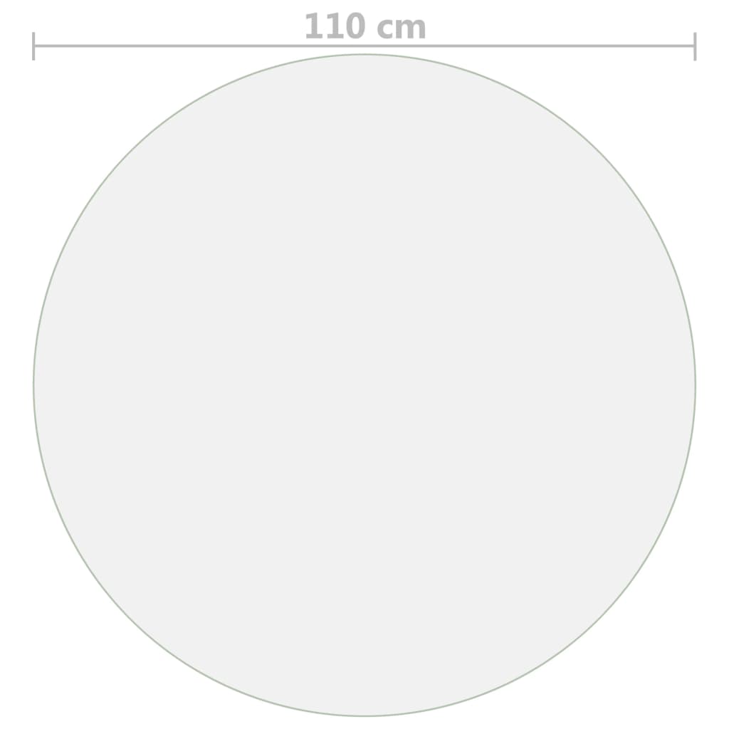 vidaXL Table Protector Matte Ø 110 cm 2 mm PVC