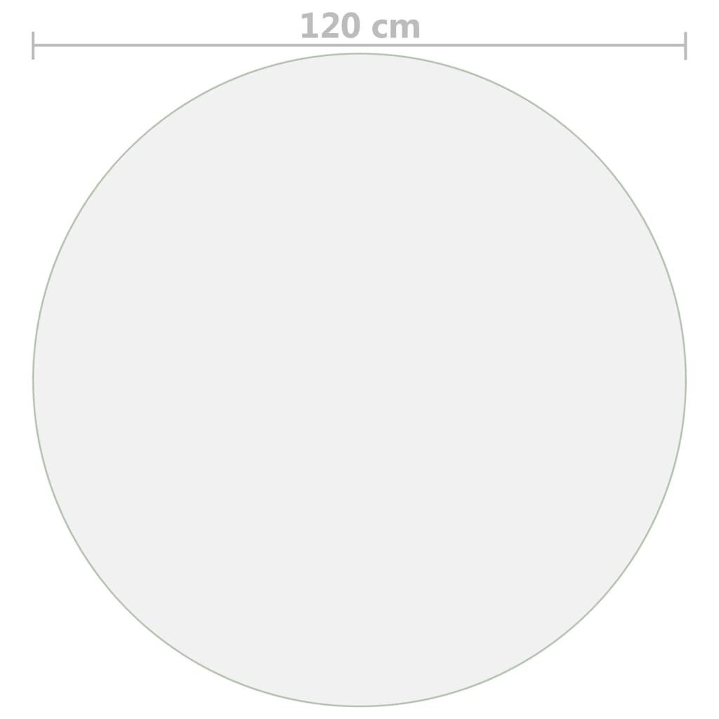 vidaXL Table Protector Transparent Ø 120 cm 1.6 mm PVC