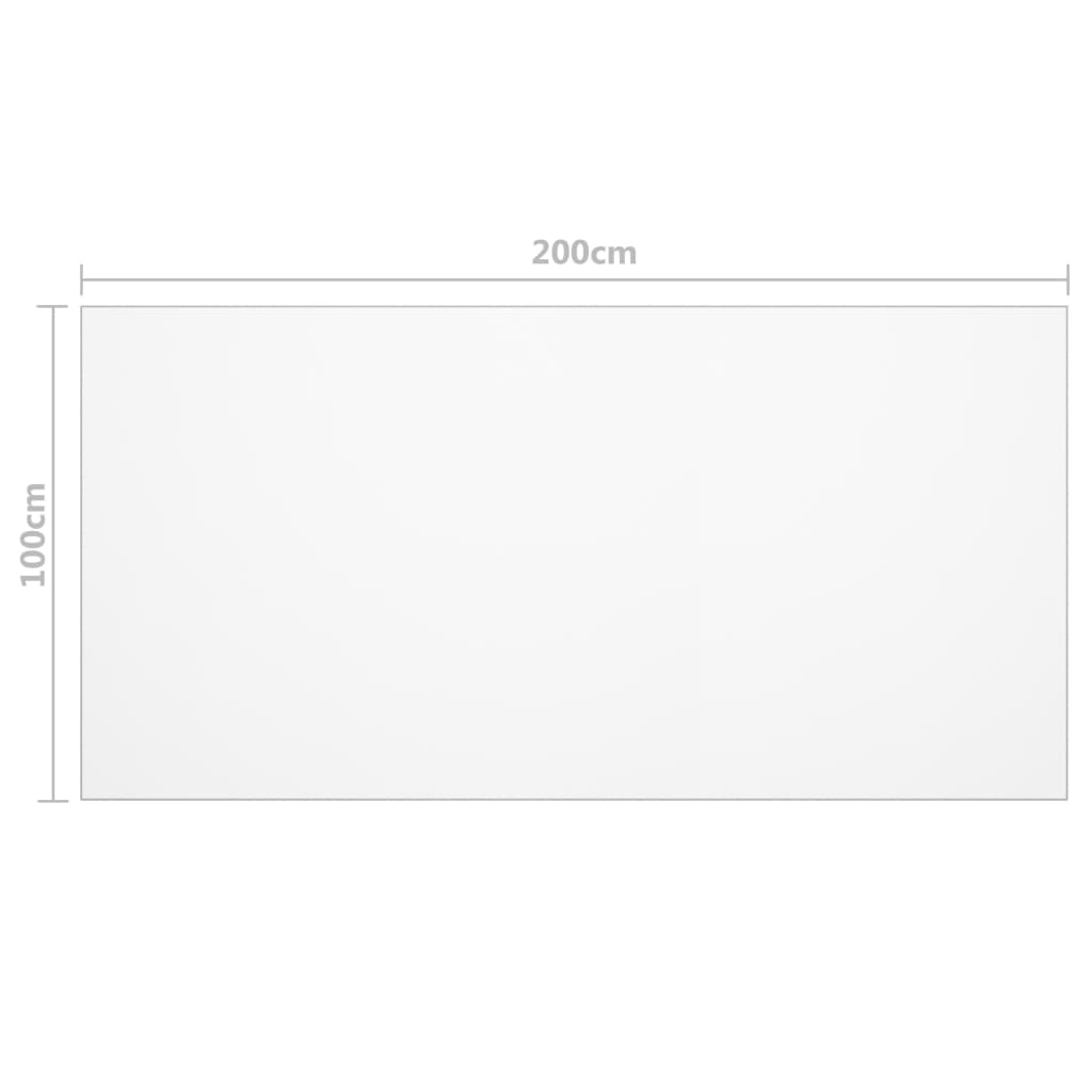 vidaXL Table Protector Matt 200x100 cm 1.6 mm PVC