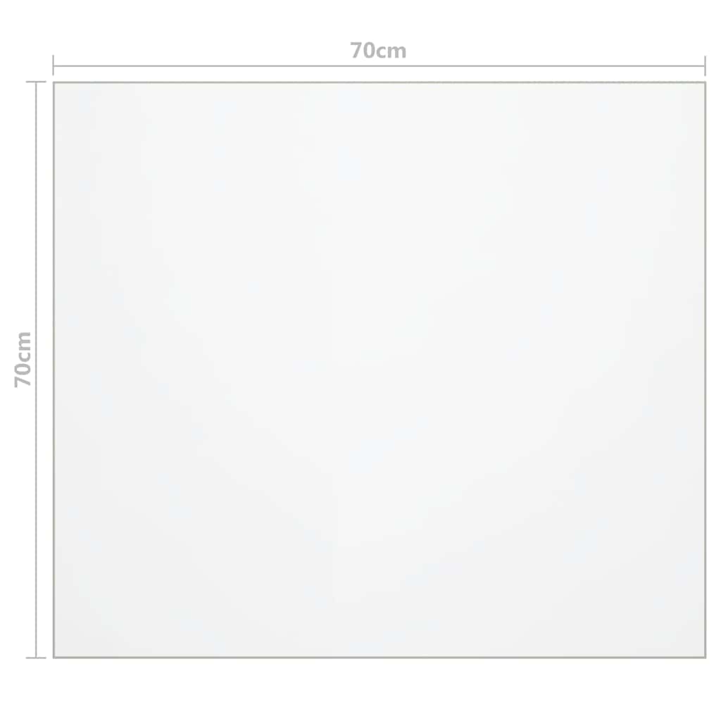 vidaXL Table Protector | Transparent | PVC | 70x70 cm | Table Protector | Square