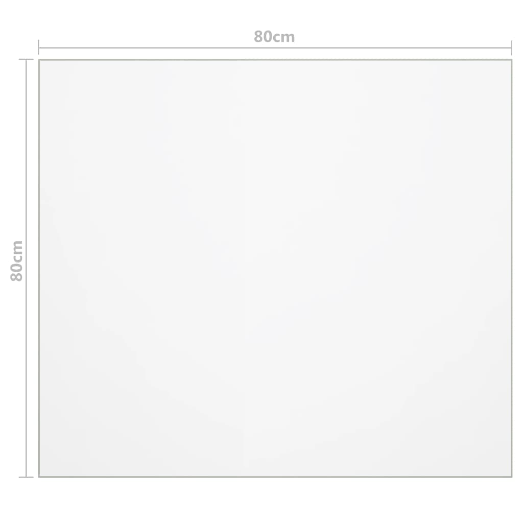 vidaXL Table Protector Transparent 80x80 cm 1.6 mm PVC