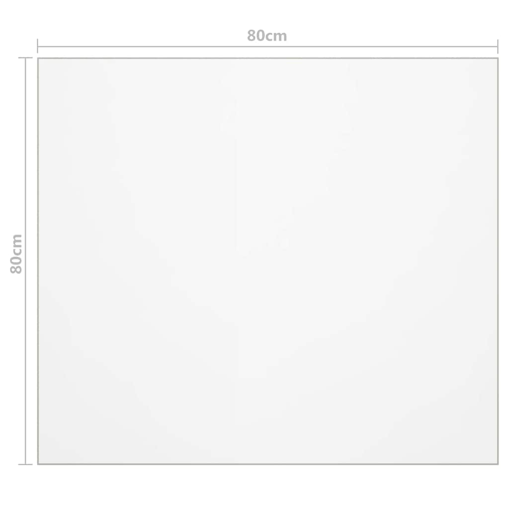 vidaXL Table Protector Matt 80x80 cm 1.6 mm PVC