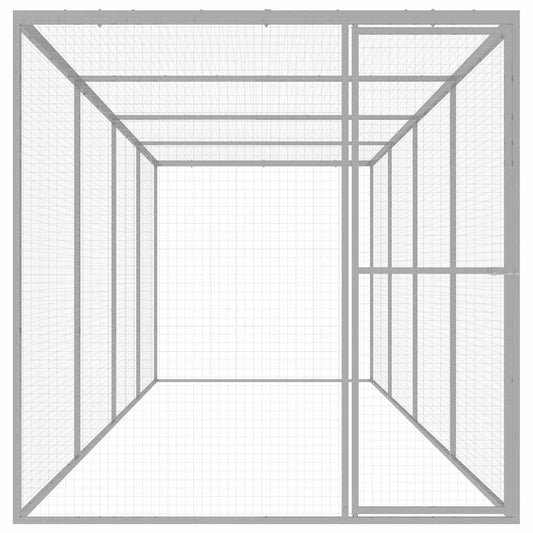 vidaXL Cat Cage 6x1.5x1.5 m Galvanised Steel