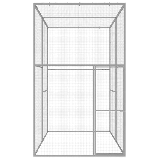 vidaXL Cat Cage 3x1.5x2.5 m Galvanised Steel