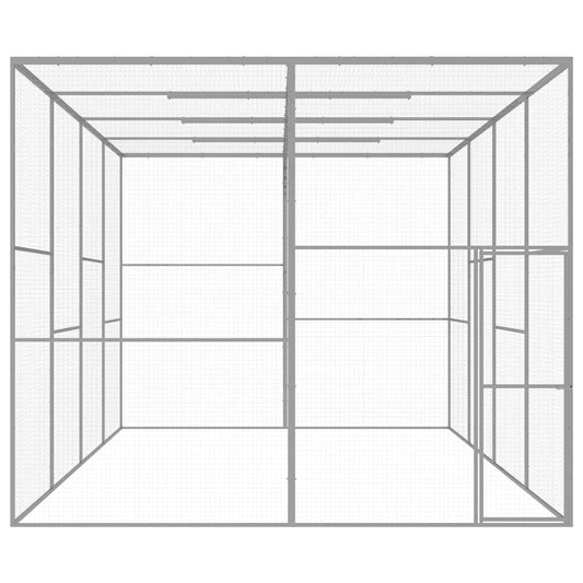 vidaXL Cat Cage 6x3x2.5 m Galvanised Steel