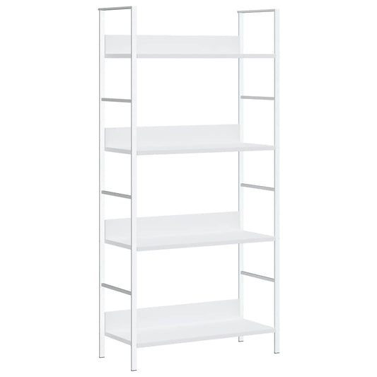 vidaXL 4-Layer Book Shelf White 60x27.6x124.5 cm Engineered Wood