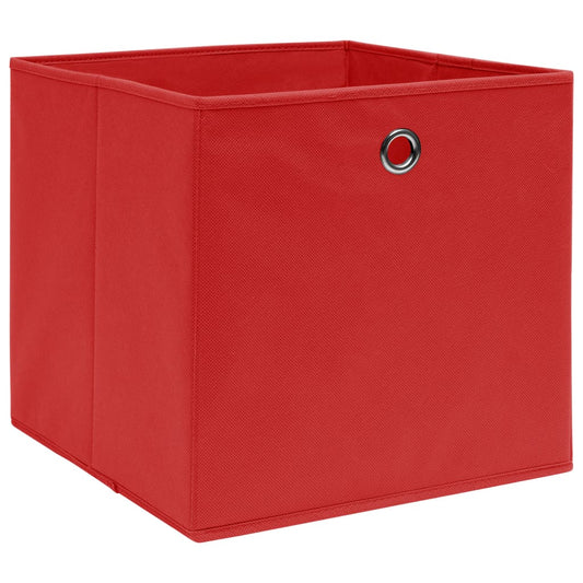 vidaXL Storage Boxes 4 pcs Red 32x32x32 cm Fabric