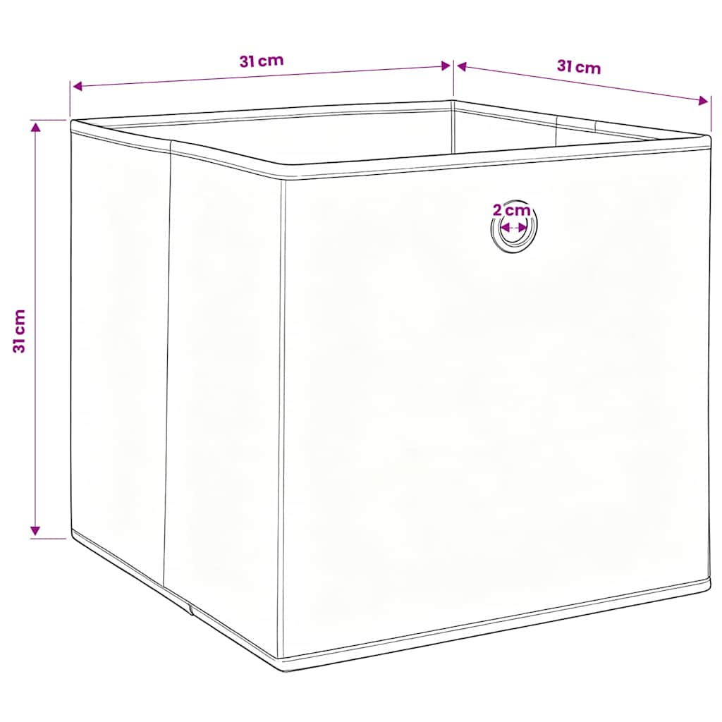 vidaXL Storage Boxes 4 pcs Baby Blue 32x32x32 cm Fabric