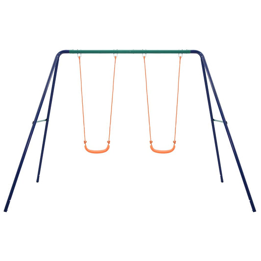 92318 vidaXL Swing Set with 2 Seats Steel
