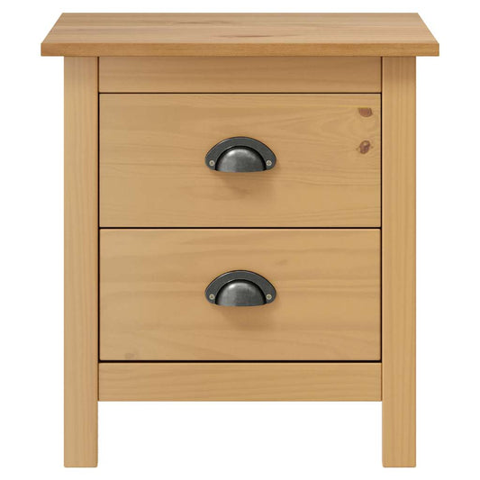 288903 vidaXL Bedside Cabinet "Hill" 46x35x49,5 cm Solid Pine Wood