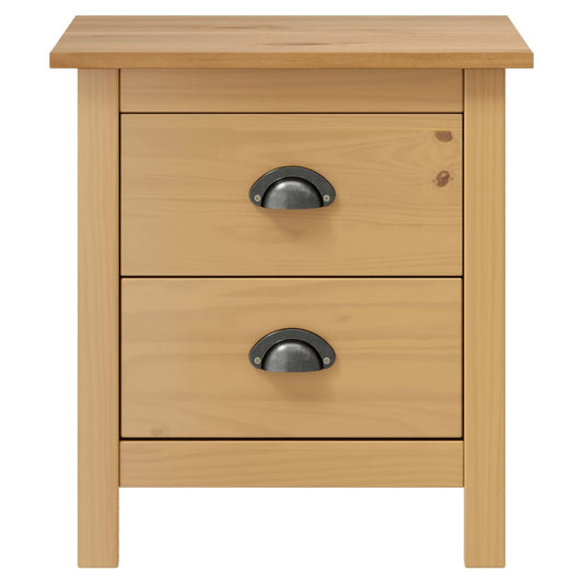 vidaXL Bedside Cabinet Hill 46x35x49.5 cm Solid Pine Wood
