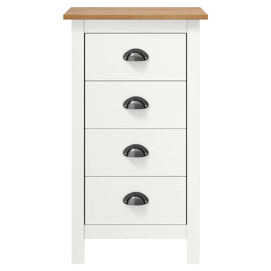 vidaXL Sideboard Hill White 46x35x80 cm Solid Pine Wood