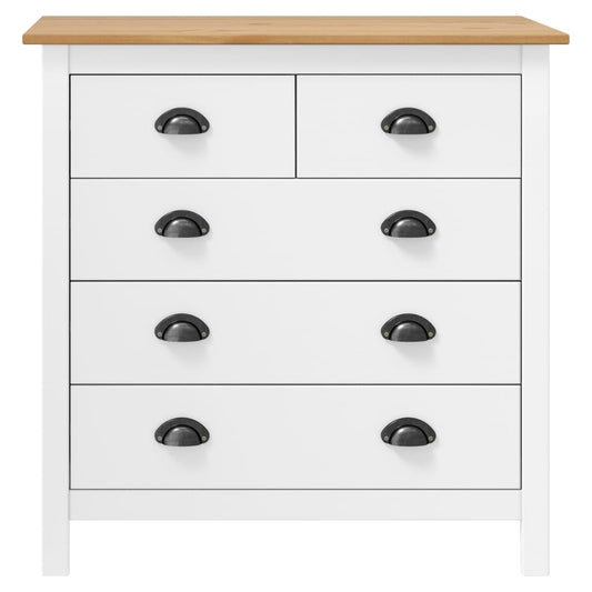 vidaXL Sideboard Hill White 79x40x80 cm Solid Pine Wood