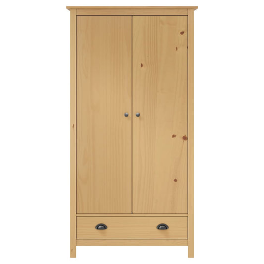 vidaXL 2-Door Wardrobe Hill 89x50x170 cm Solid Pine Wood