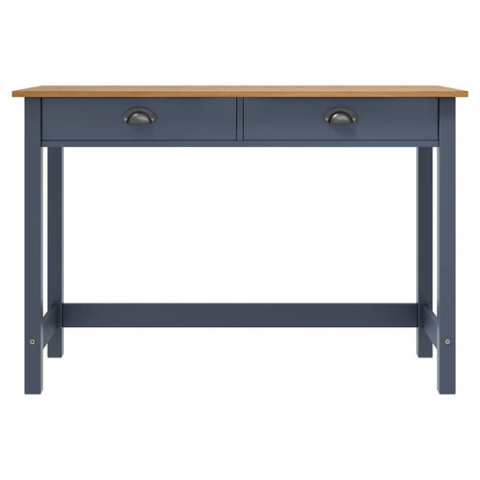 vidaXL Console Table "Hill" with 2 Drawers Grey 110x45x74 cm