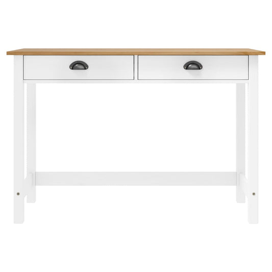 vidaXL Console Table Hill with 2 Drawers 110x45x74 cm Solid Pine Wood