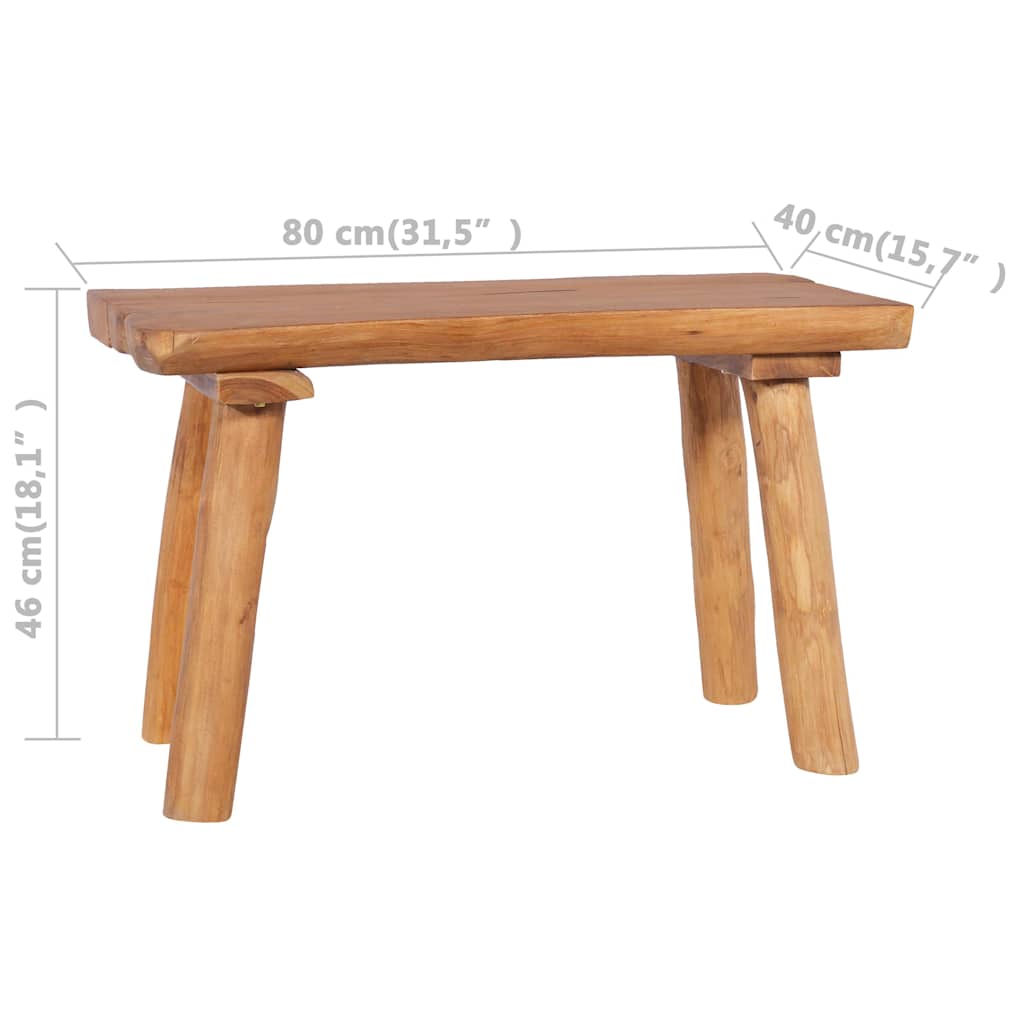 288816 vidaXL Garden Bench 80 cm Solid Teak Wood