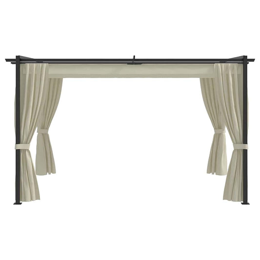vidaXL Gazebo 4x3 m Cream