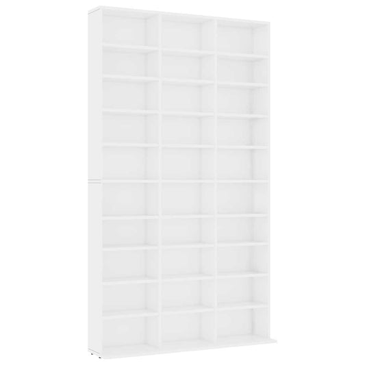 vidaXL CD Cabinet White 102x23x177.5 cm Engineered Wood