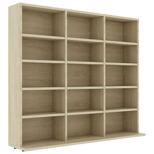 vidaXL CD Cabinet Sonoma Oak 100x23x89.5 cm Engineered Wood