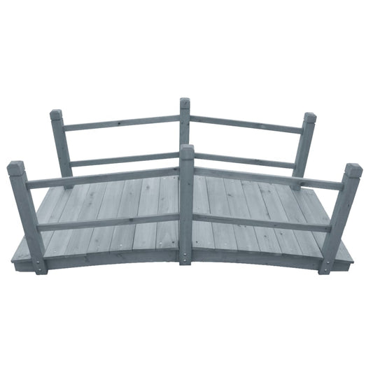 310040 vidaXL Garden Bridge Grey 140x60x56 cm Solid Firwood