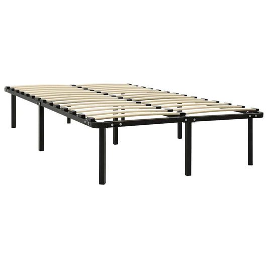 vidaXL Bed Frame without Mattress Black Metal 180x200 cm Super King