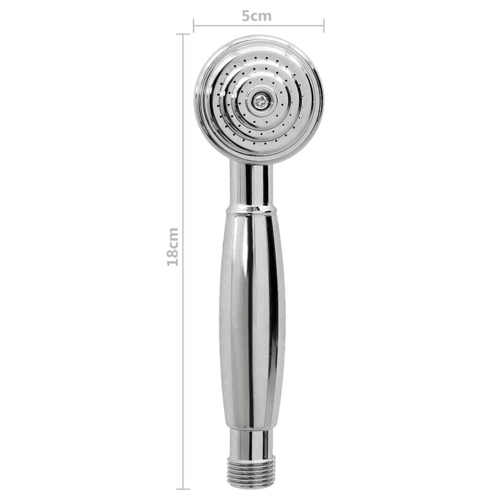 vidaXL 2-Handle Bathtub Faucet + Hand Shower Diverter Chrome Retro