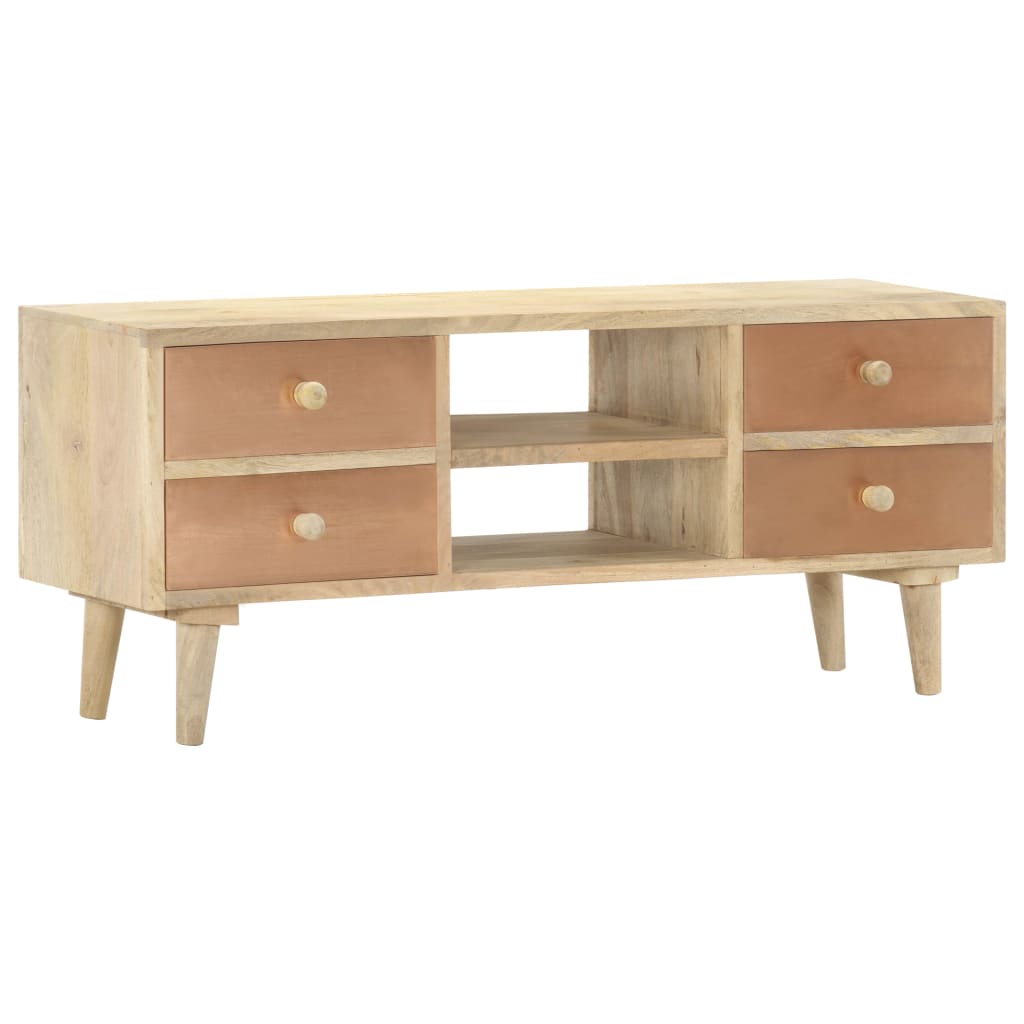 287874 vidaXL TV Cabinet 110x30x45 cm Solid Mango Wood