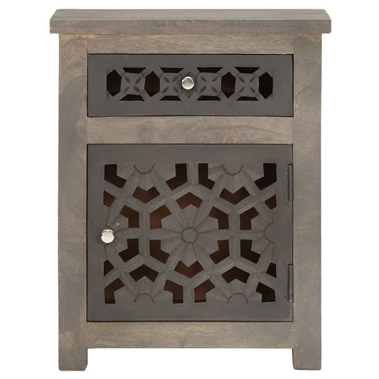 288101 vidaXL Bedside Cabinet 40x30x50 cm Solid Mango Wood