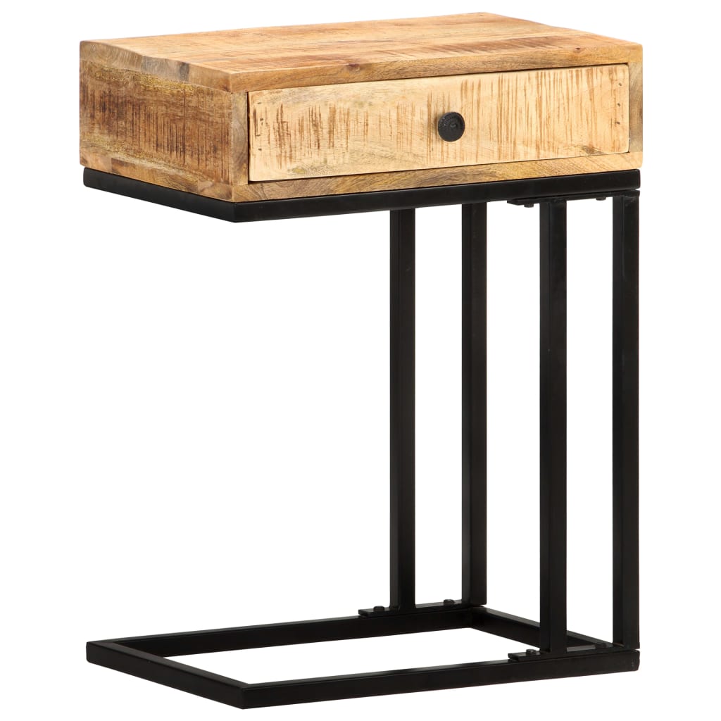 289091 vidaXL U-Shaped Side Table 45x30x61 cm Solid Mango Wood