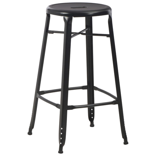 vidaXL Bar Stools 4 pcs Black Steel
