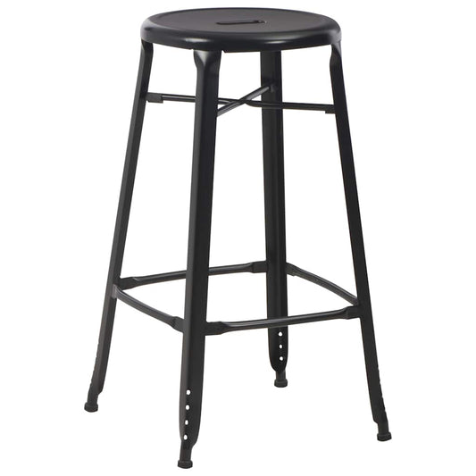 vidaXL Bar Stools 4 pcs Black Steel